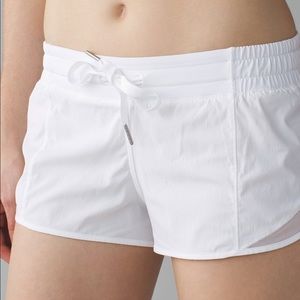 Lululemon White Hotty Hot Shorts